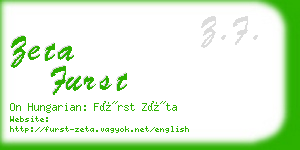 zeta furst business card